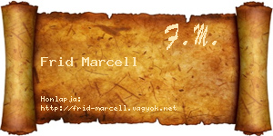 Frid Marcell névjegykártya