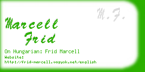 marcell frid business card